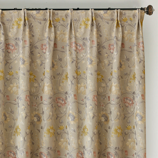 Elysian Garden Floral Room Darkening Drapes/Curtains