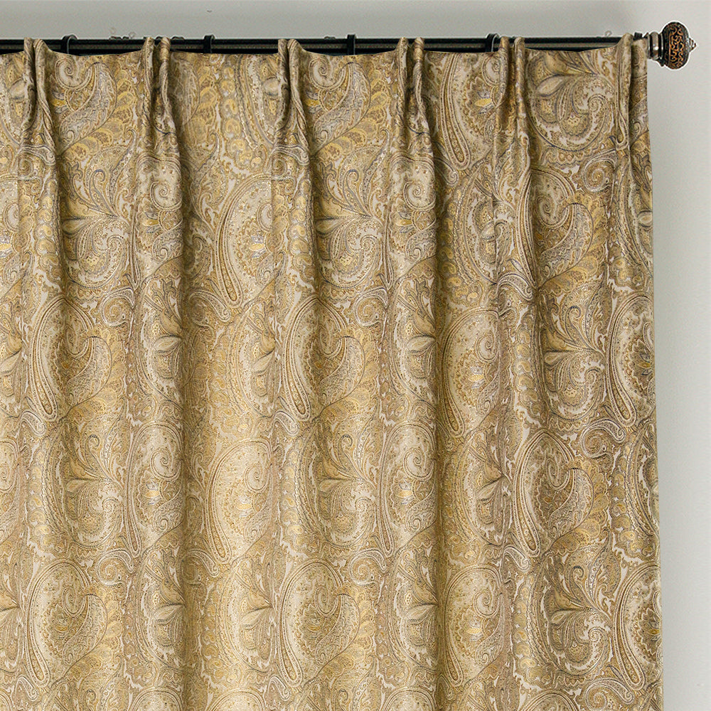 Paisley Floral Jacquard Room Darkening Curtains/Drapes