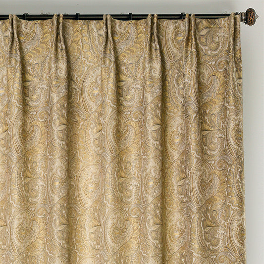 Paisley Floral Jacquard Room Darkening Curtains/Drapes