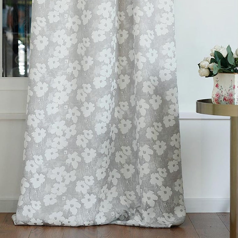 Dawn Floral Jacquard Room Darkening Curtains/Drapes