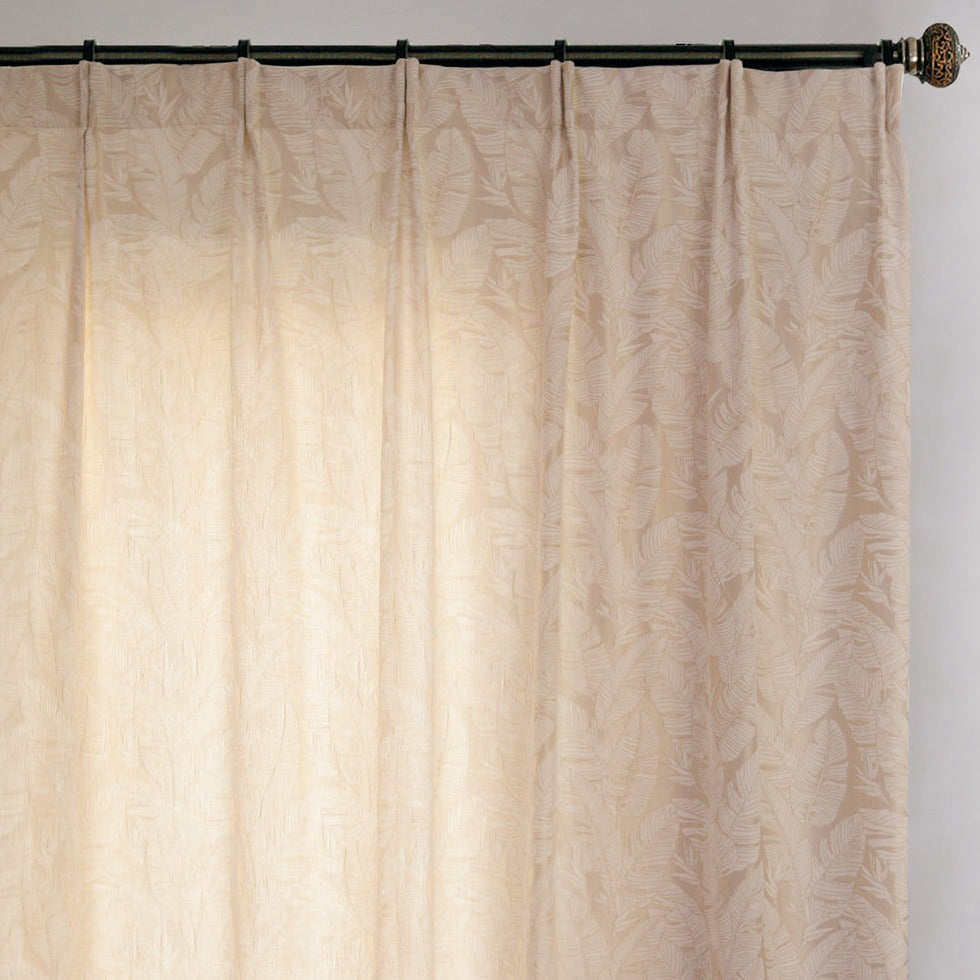 Jungle Floral Jacquard Room Darkening Drapes/Curtains