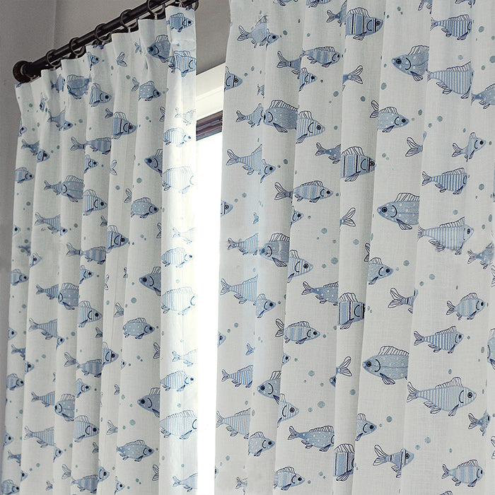 Nemo Kid's Embroidered Room Darkening Drapes/Curtains