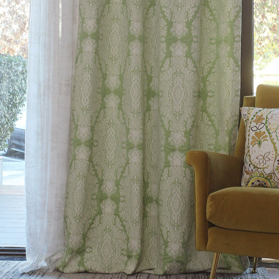 Victoria Floral Double-Sided Jacquard Heavyweight Curtains/Drapes