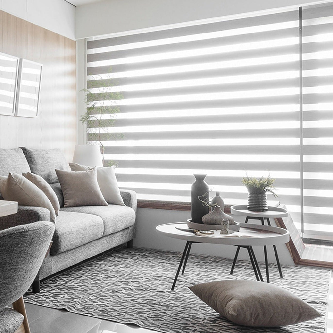 Designer Textured Light Filtering Zebra Blinds