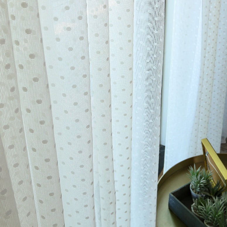 Jacquard Polka Dots Sheer Curtains/Drapes