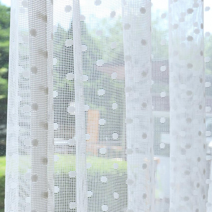 Jacquard Polka Dots Sheer Curtains/Drapes