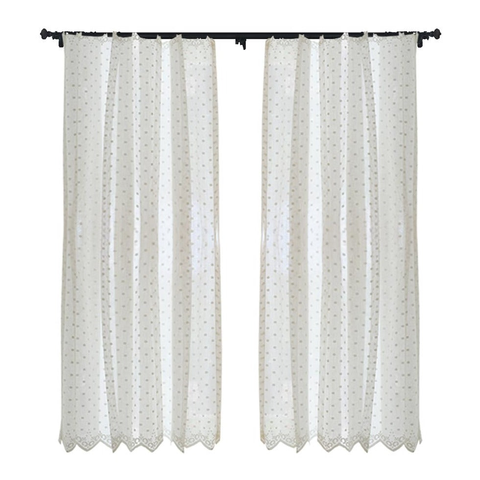 Jacquard Polka Dots Sheer Curtains/Drapes