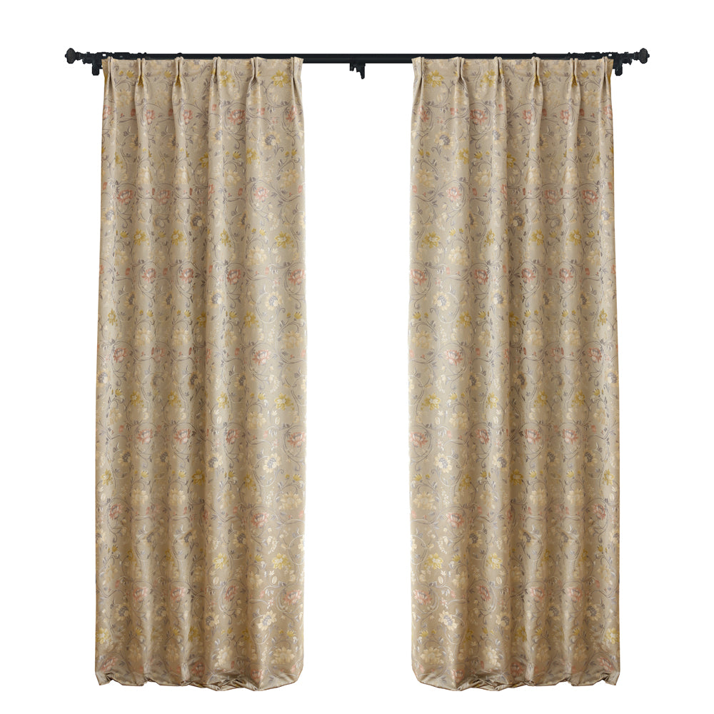 Elysian Garden Floral Room Darkening Drapes/Curtains