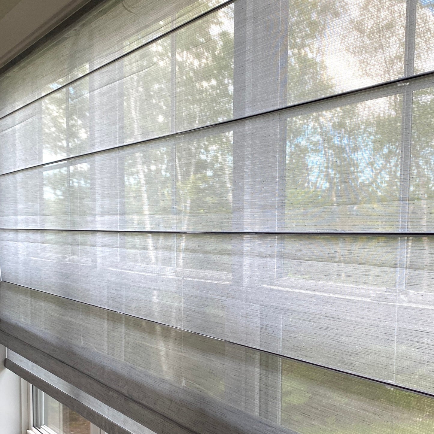 Textured Sheer Light Filtering Roman Shade