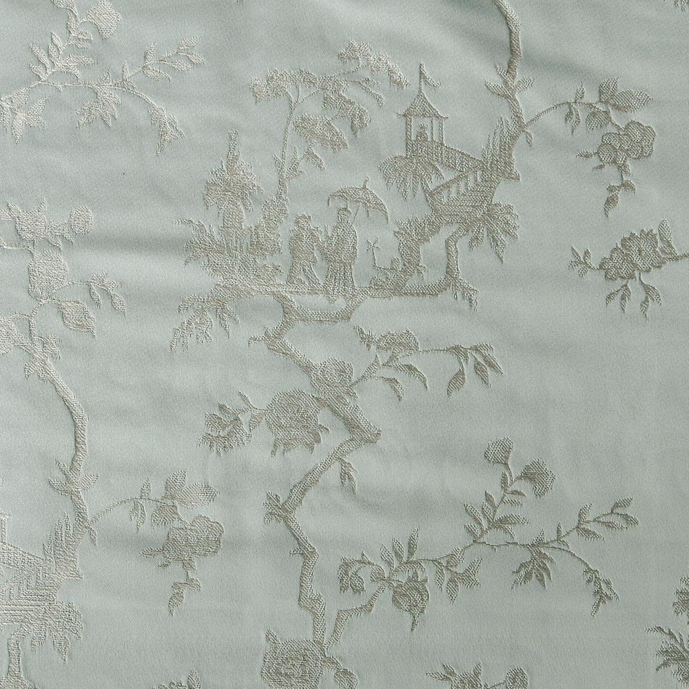 Tranquil Terrace Chinoiserie Double-Sided Jacquard Room Darkening Drapes/Curtains