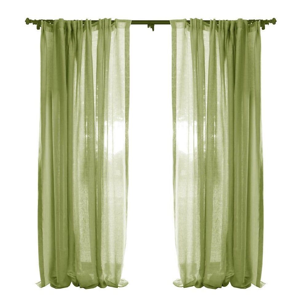 Èze 100% Organic Linen Sheer Curtains/Drapes