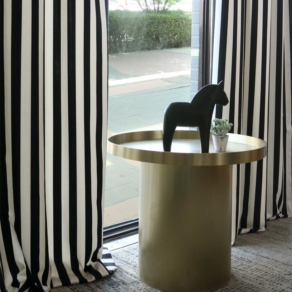 Zebra Black and White Striped Curtains/Drapes