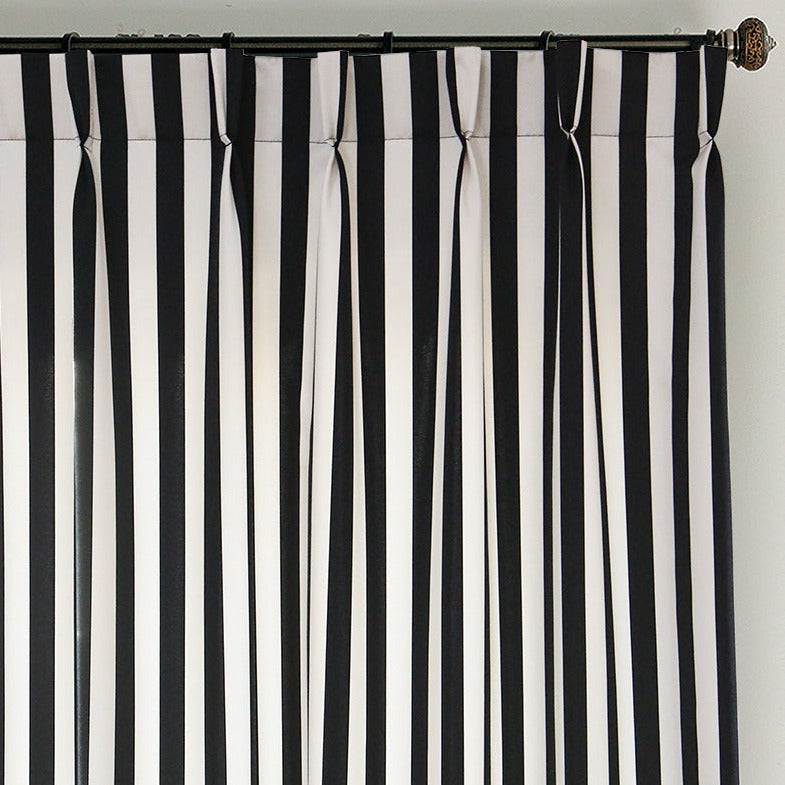 Zebra Black and White Striped Curtains/Drapes
