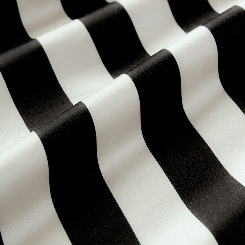 Zebra Black and White Striped Curtains/Drapes