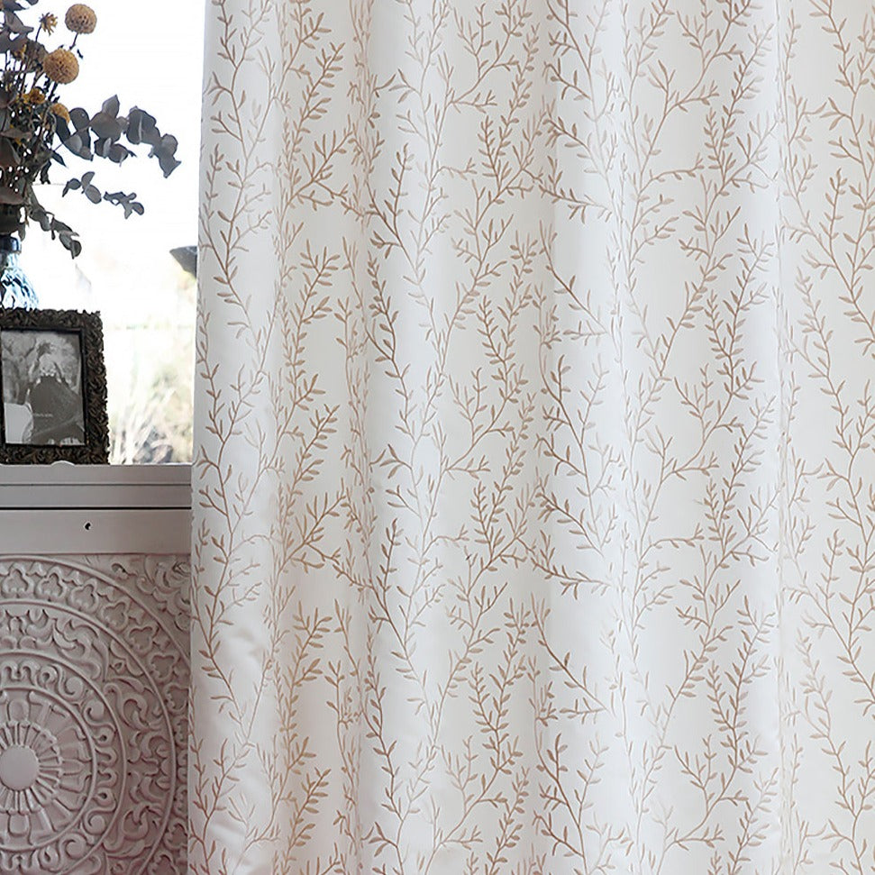 Rosalind Luxurious Silky Chinoiserie Style Embroidered Curtains/Drapes