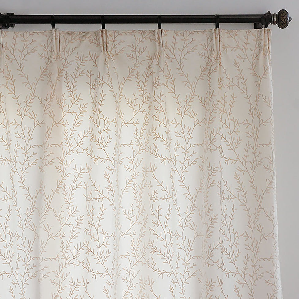 Rosalind Luxurious Silky Chinoiserie Style Embroidered Curtains/Drapes