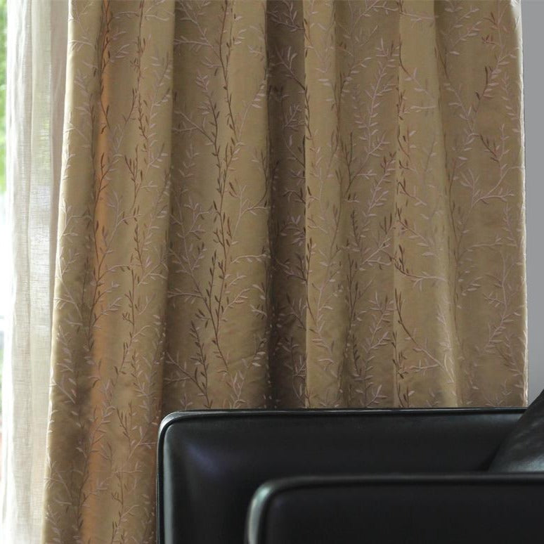 Rosalind Luxurious Silky Chinoiserie Style Embroidered Curtains/Drapes