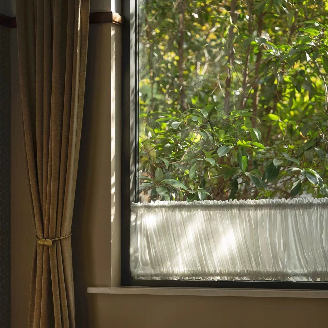 Heavyweight Beige Chenille Curtains/Drapes