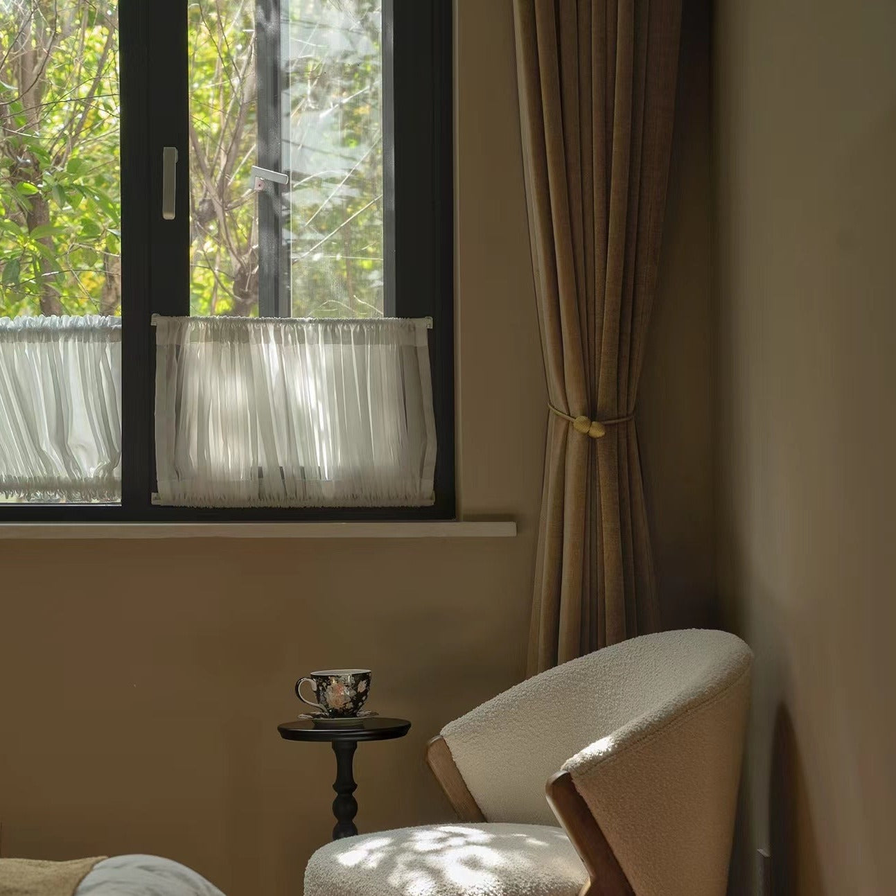 Heavyweight Beige Chenille Curtains/Drapes