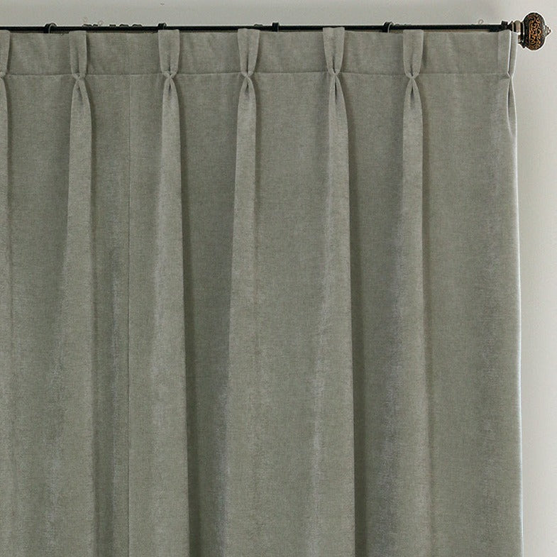 Heavyweight Beige Chenille Curtains/Drapes