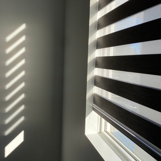 Premium Textured Room Darkening Zebra Blinds